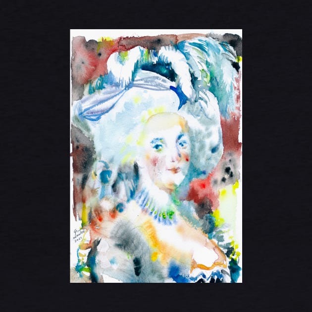 MARIE ANTOINETTE watercolor portrait by lautir